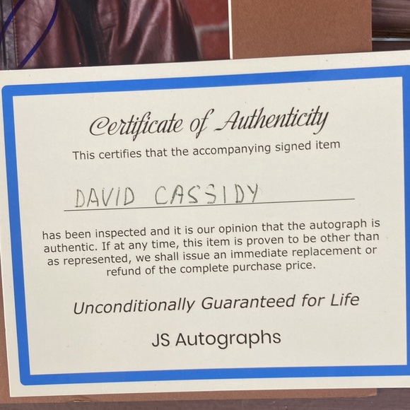 Authentic David Cassidy photo and Autograph - Picture 3 of 4